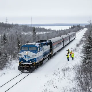 A passenger train in Northern Ontario undergoes final testing for its return to service.