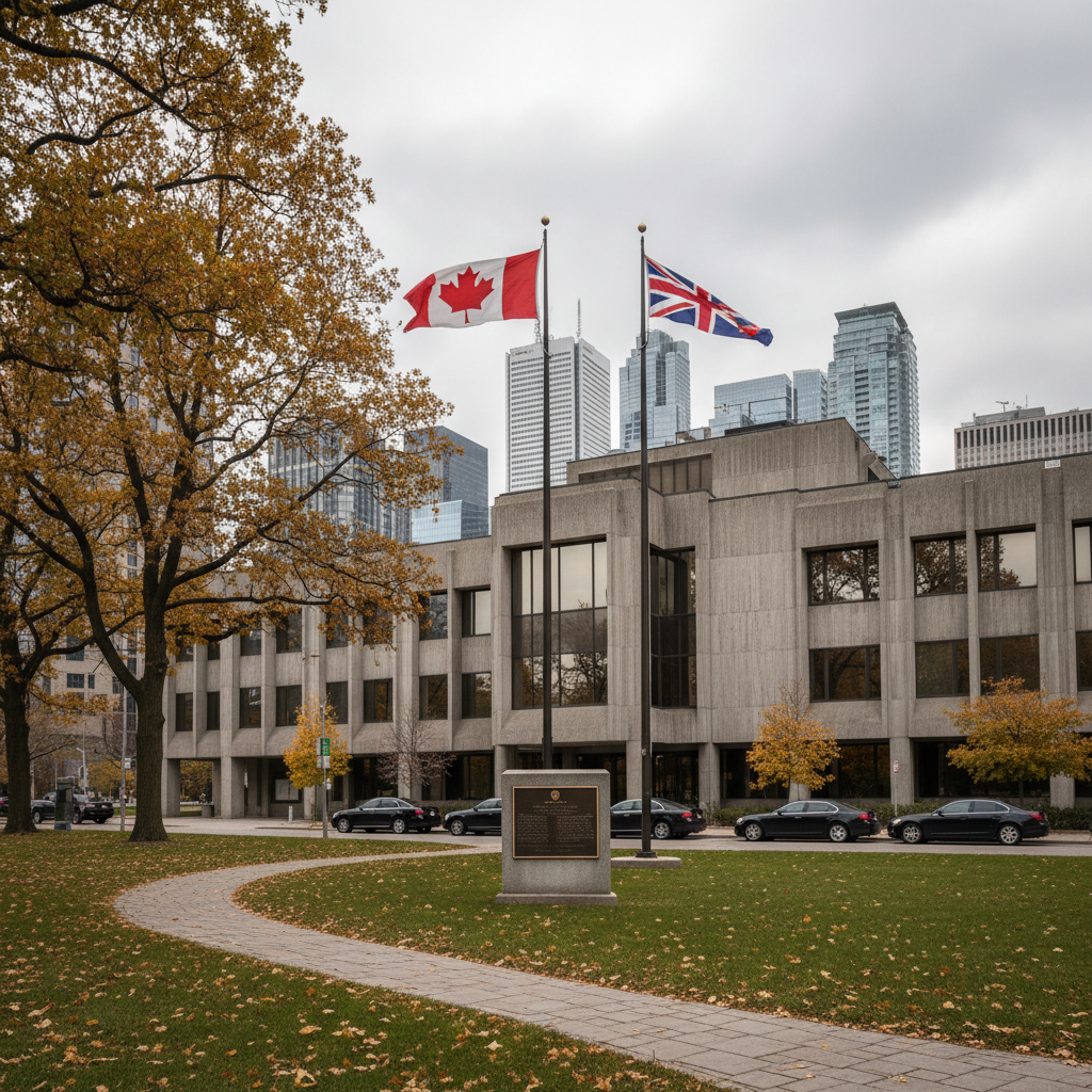 A realistic depiction of the Ontario landscape under natural lighting, embodying a professional news photography style.