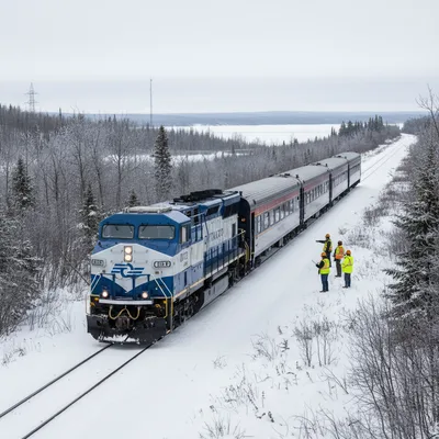A passenger train in Northern Ontario undergoes final testing for its return to service.