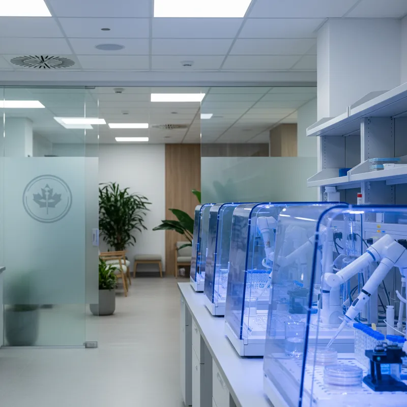 A clean, modern healthcare setting with clinical equipment in an Ontario hospital.