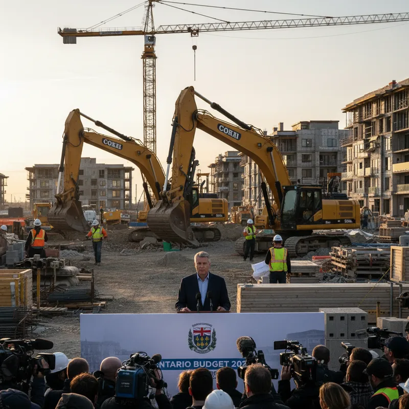 Ontario's $244-billion budget, focusing on construction and affordability, is presented by the government.