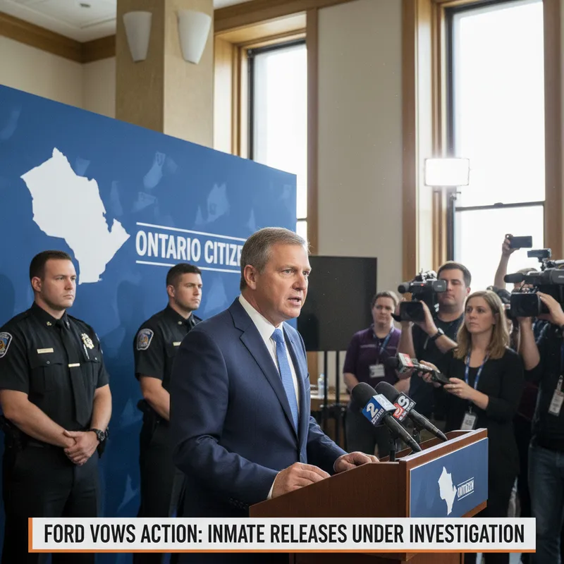 Ontario Premier Doug Ford addresses concerns regarding the improper release of inmates from provincial jails.